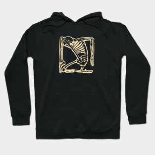 Skeleton in a Square Box - Ivory Hoodie